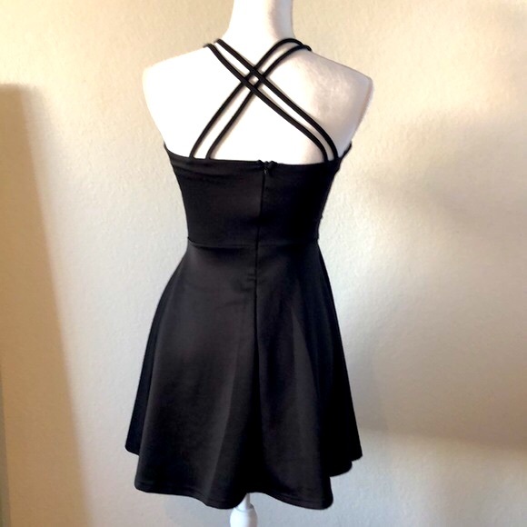 New (NWOT) Glam Black Skater Dress - Picture 2 of 5